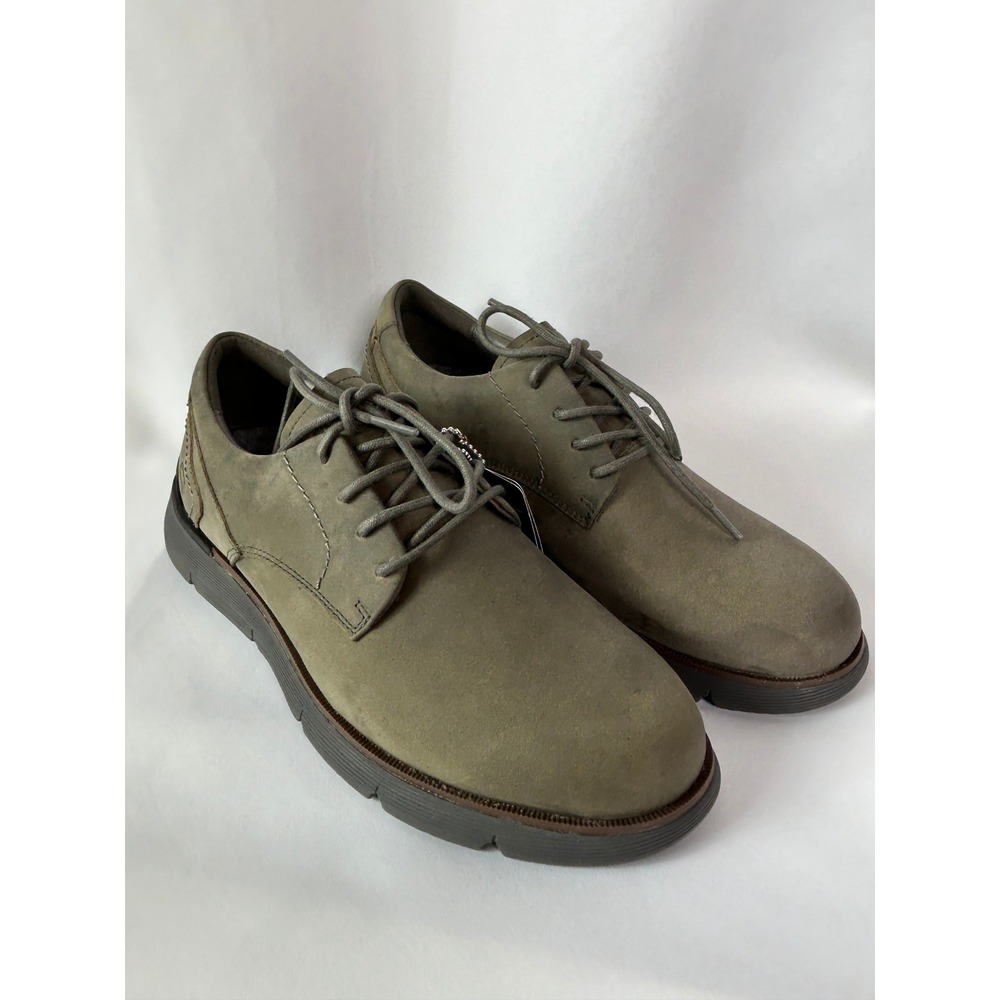 Skechers Augustino-Carano Charcoal Leather Oxford Office Casual Dress Shoes Mens